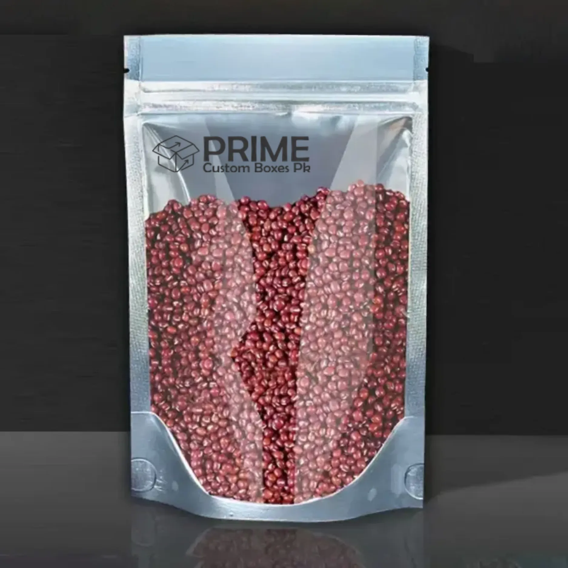 Clear and White Mylar Bags