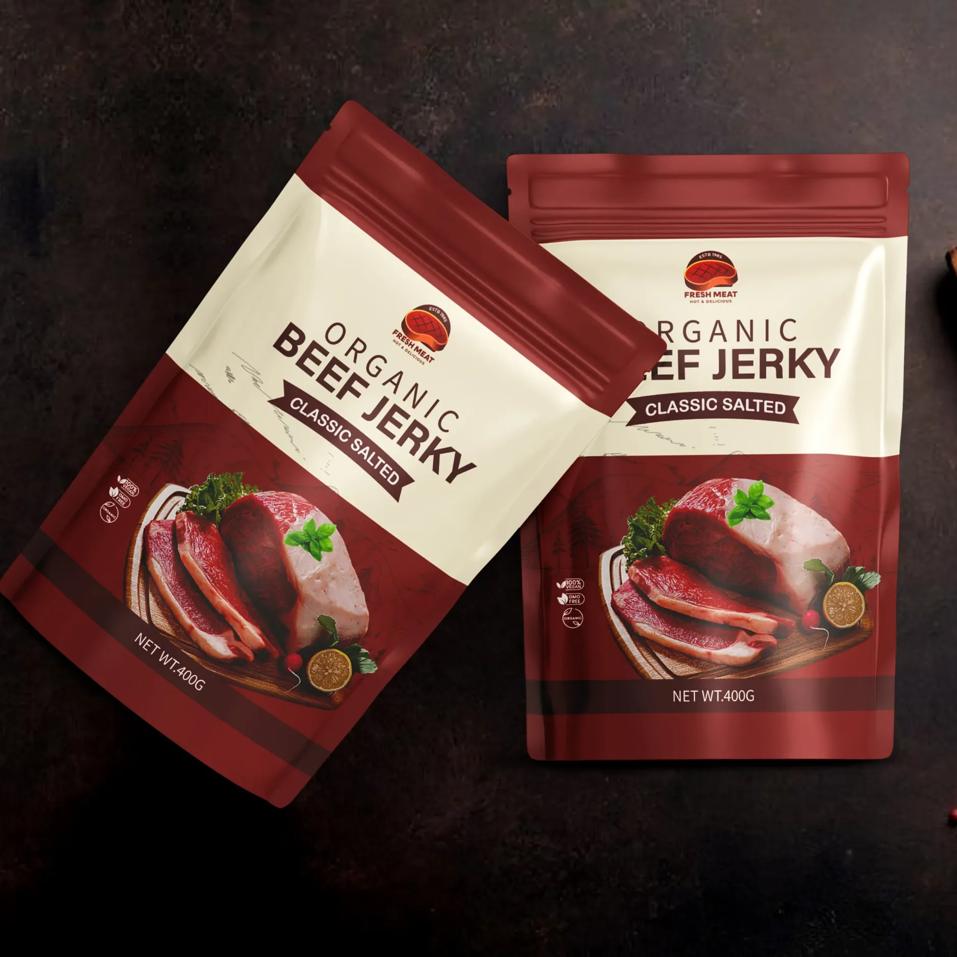 Custom Beef Jerky Packaging Bags