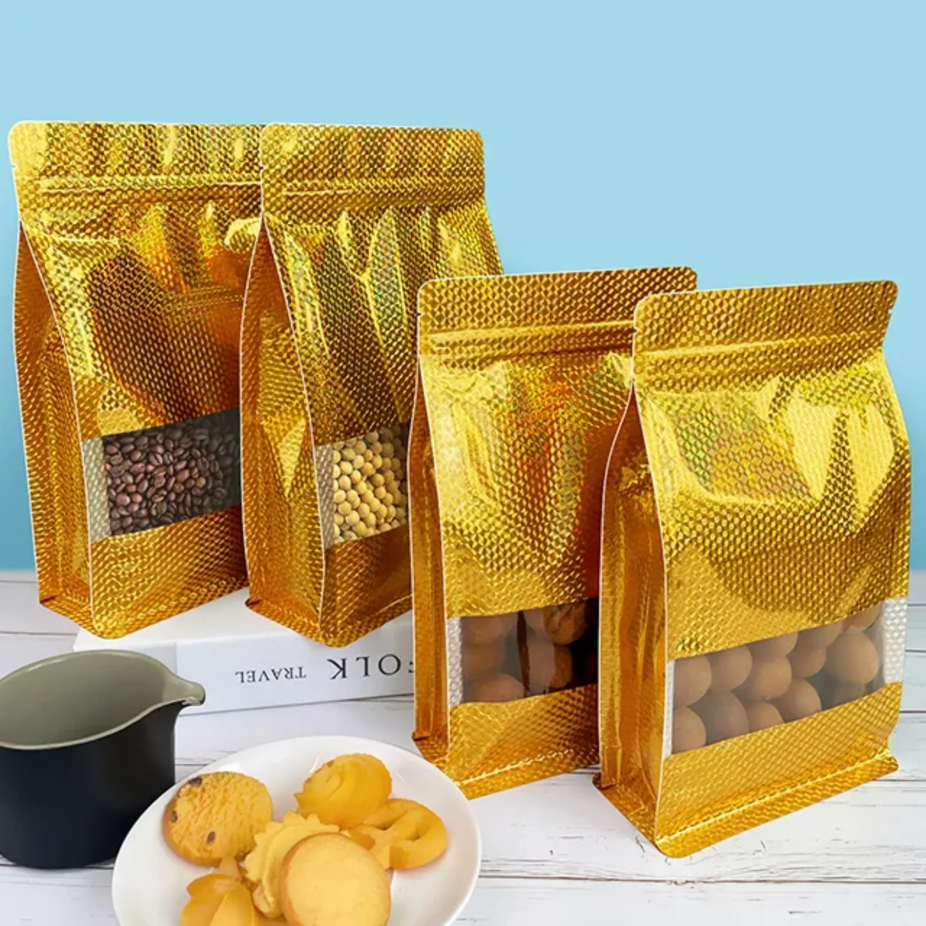 Custom Gold Mylar Bags