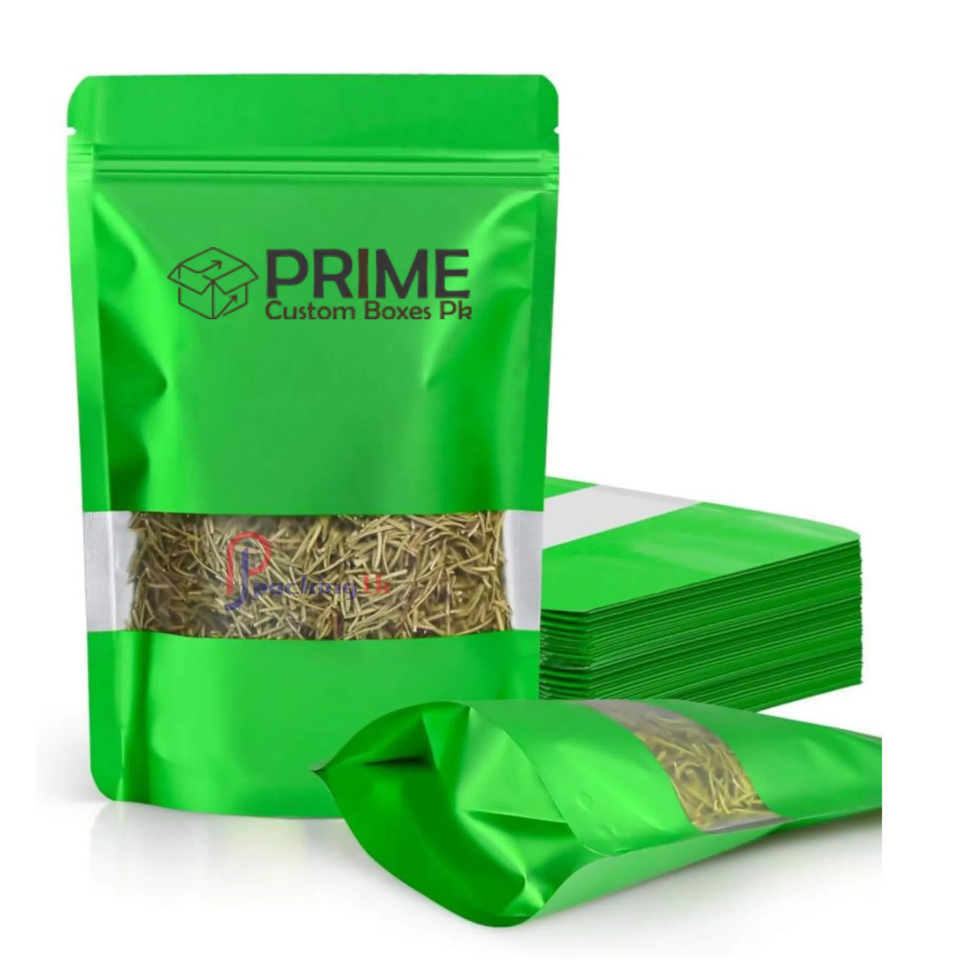 Custom Green Mylar Bags