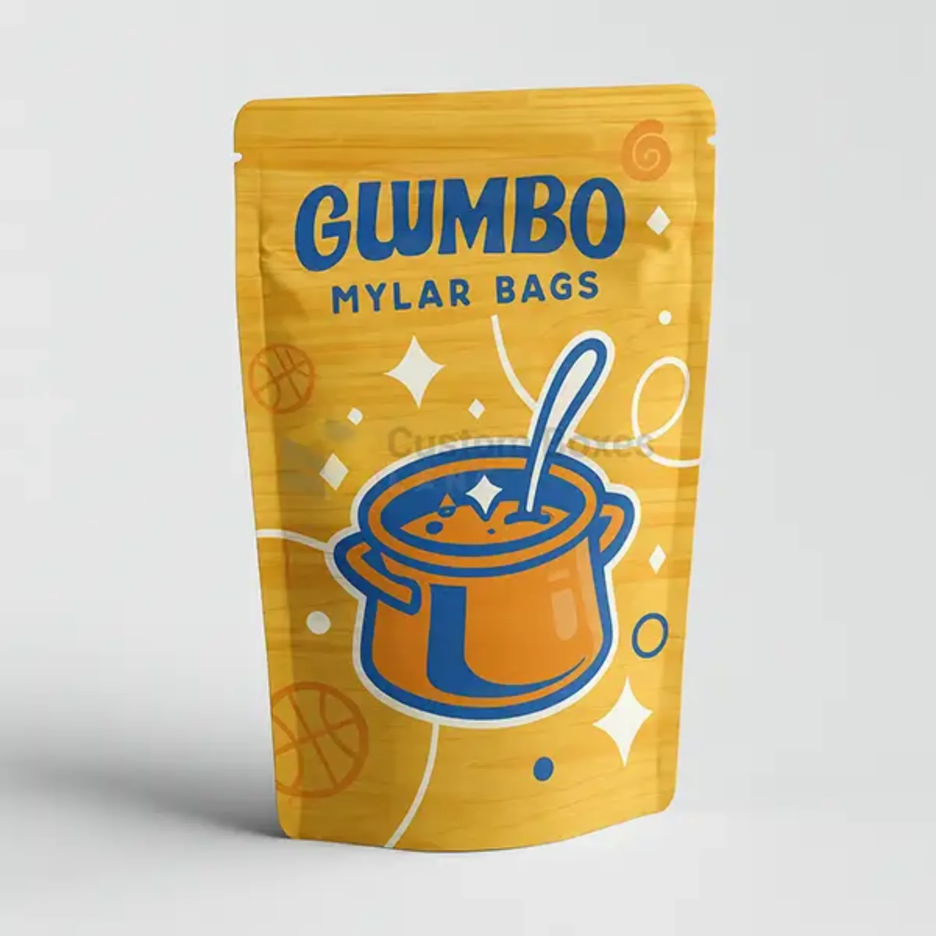 Custom Gumbo Mylar Bags