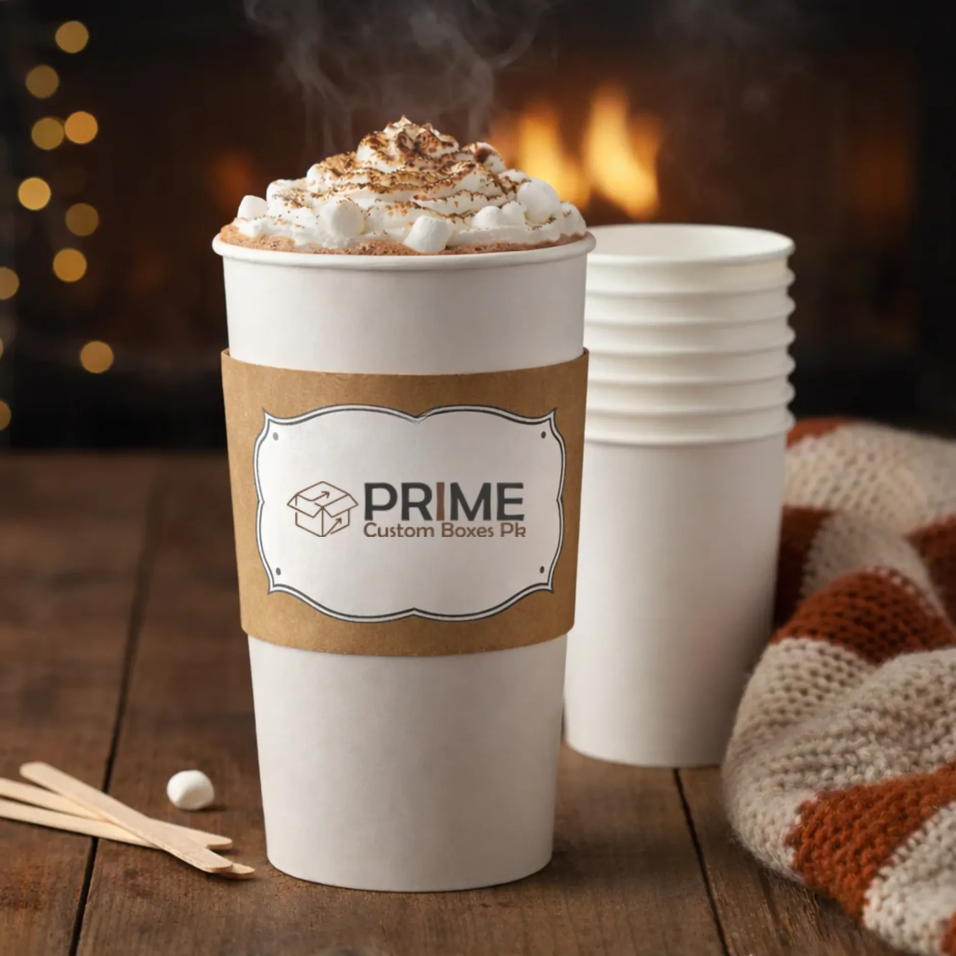 Hot cocoa paper cups